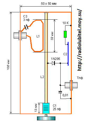 Детекторный приемник на диапазон 160-500 МГц схема свч